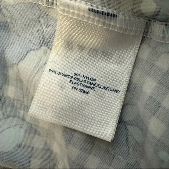 Lands End Floral Checkered Wrap Dress Tie Waist Comfy 1X - Picture 6 of 8